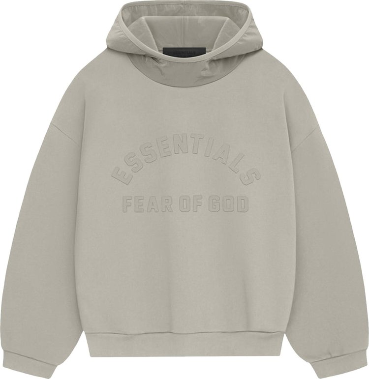 Fear of God Essentials Nylon Fleece Hoodie 'Seal/Seal'