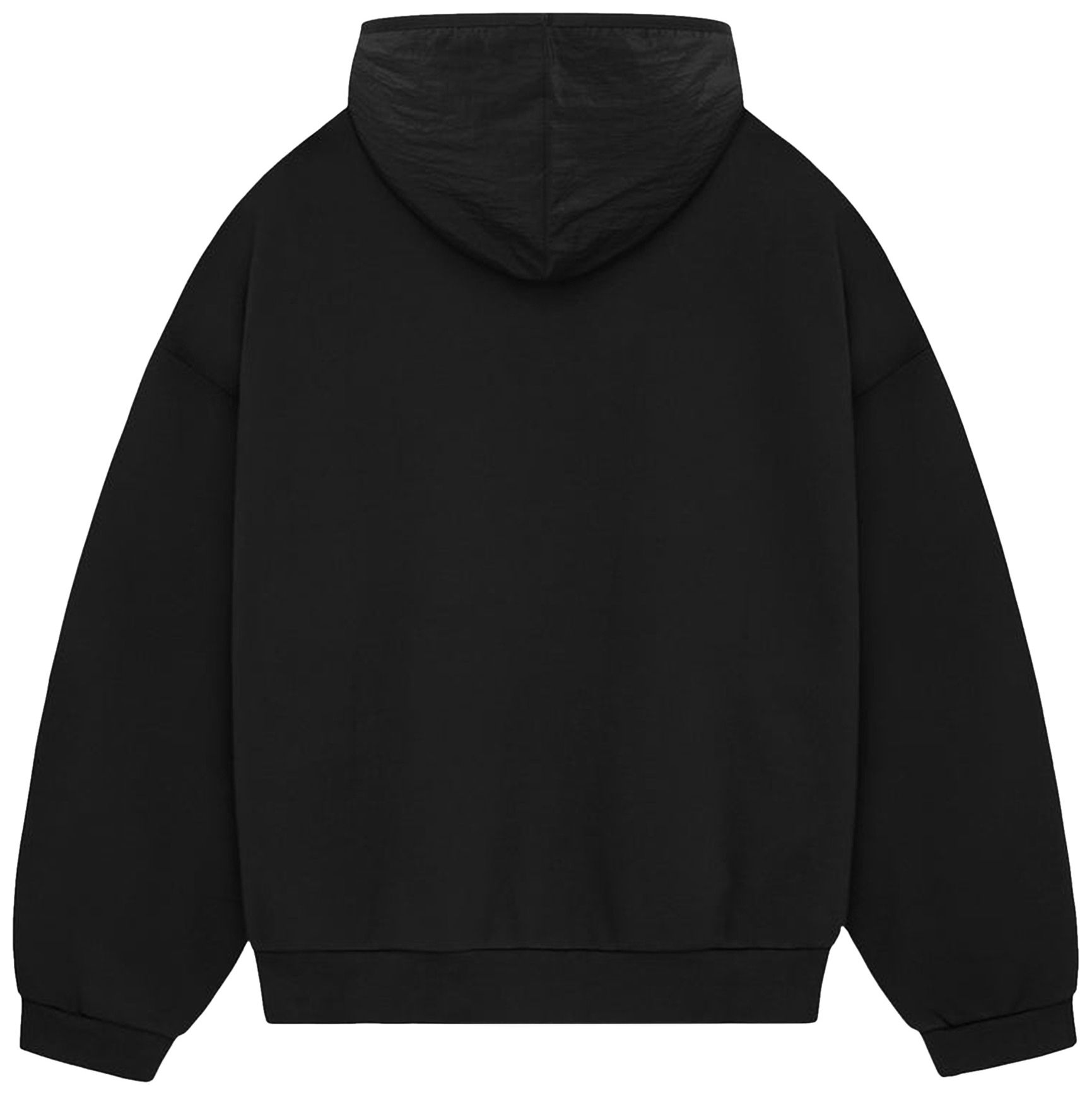 Buy Fear of God Essentials Nylon Fleece Hoodie 'Jet Black/Jet Black