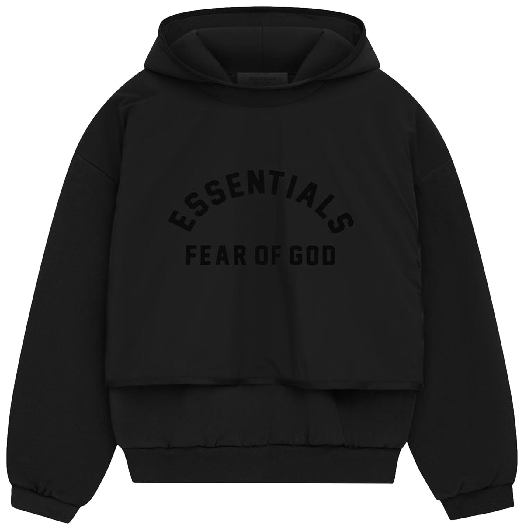 Buy Fear of God Essentials Nylon Fleece Hooded Sweater 'Jet Black/Jet
