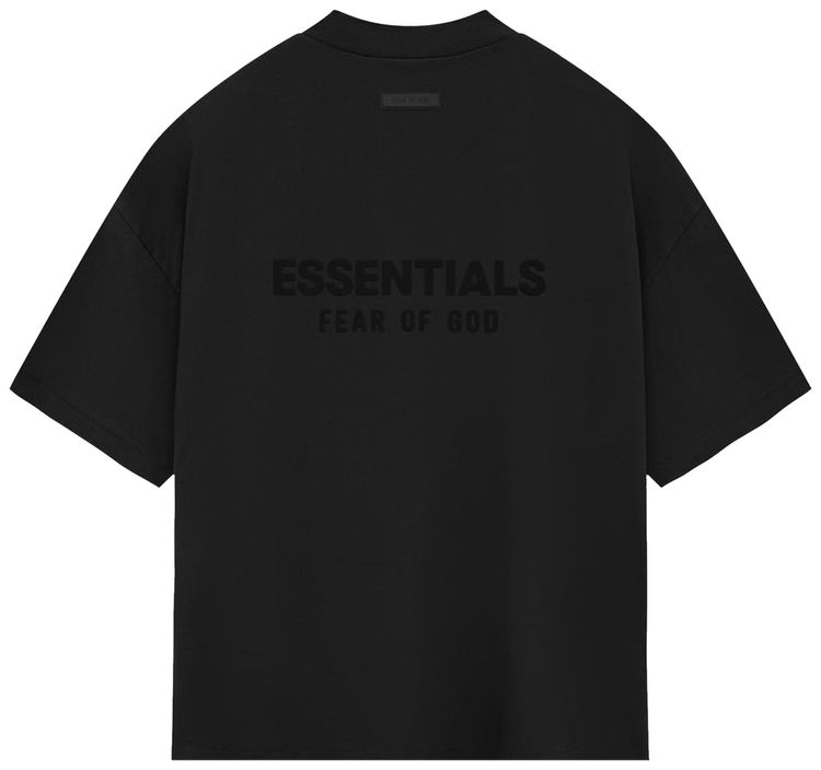 Fear of God Essentials V Neck T Shirt Jet Black