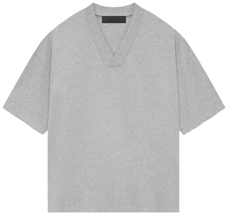 Fear of God Essentials V Neck T Shirt Light Heather Grey