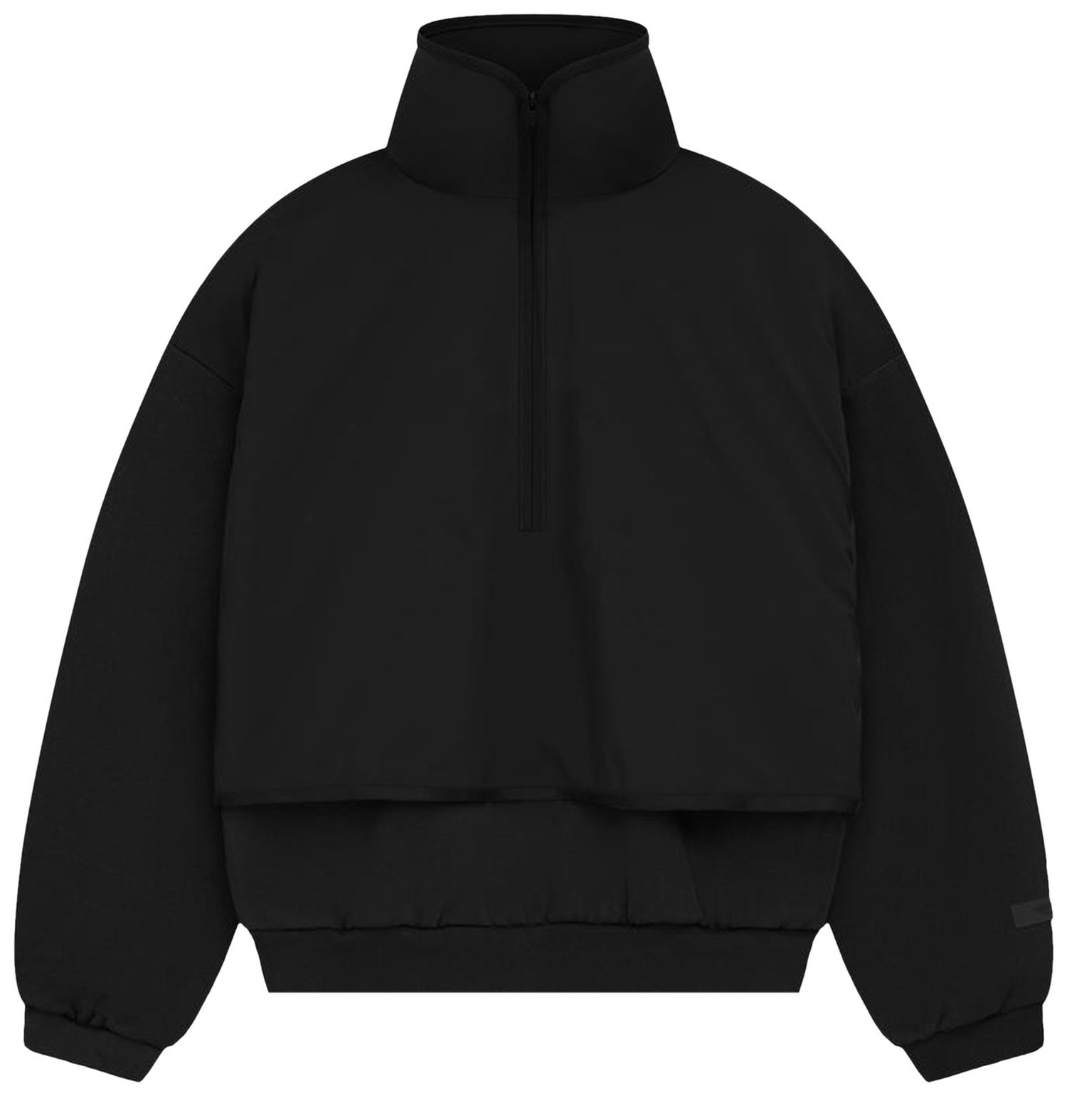 Buy Fear of God Essentials Nylon Fleece Mockneck Sweater 'Jet Black/Jet