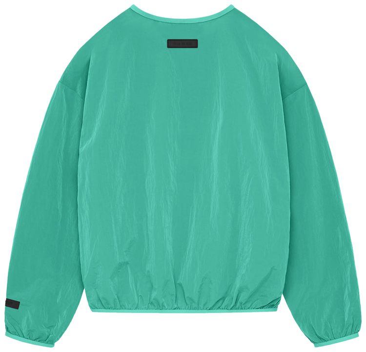 Fear of God Essentials Crinkle Nylon Pullover Crewneck Mint Leaf