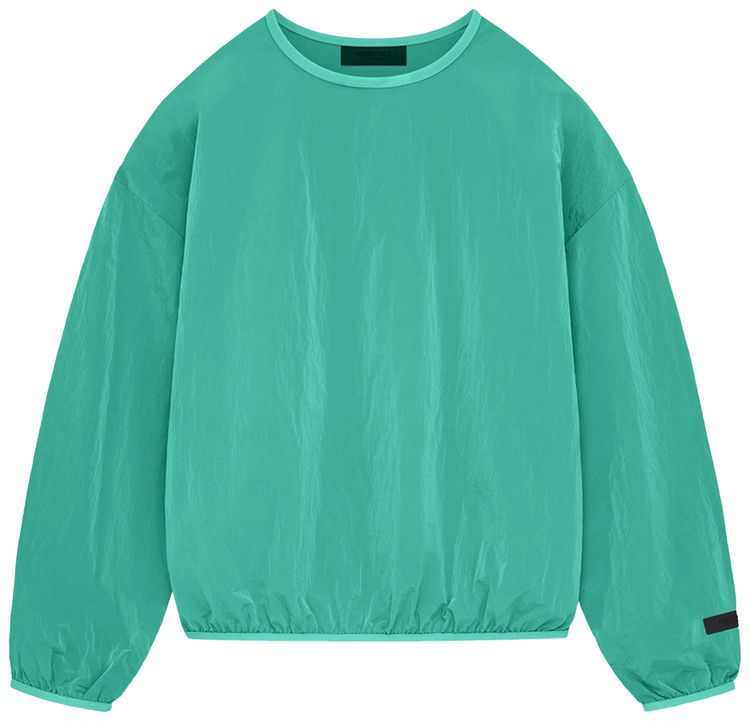 Fear of God Essentials Crinkle Nylon Pullover Crewneck Mint Leaf