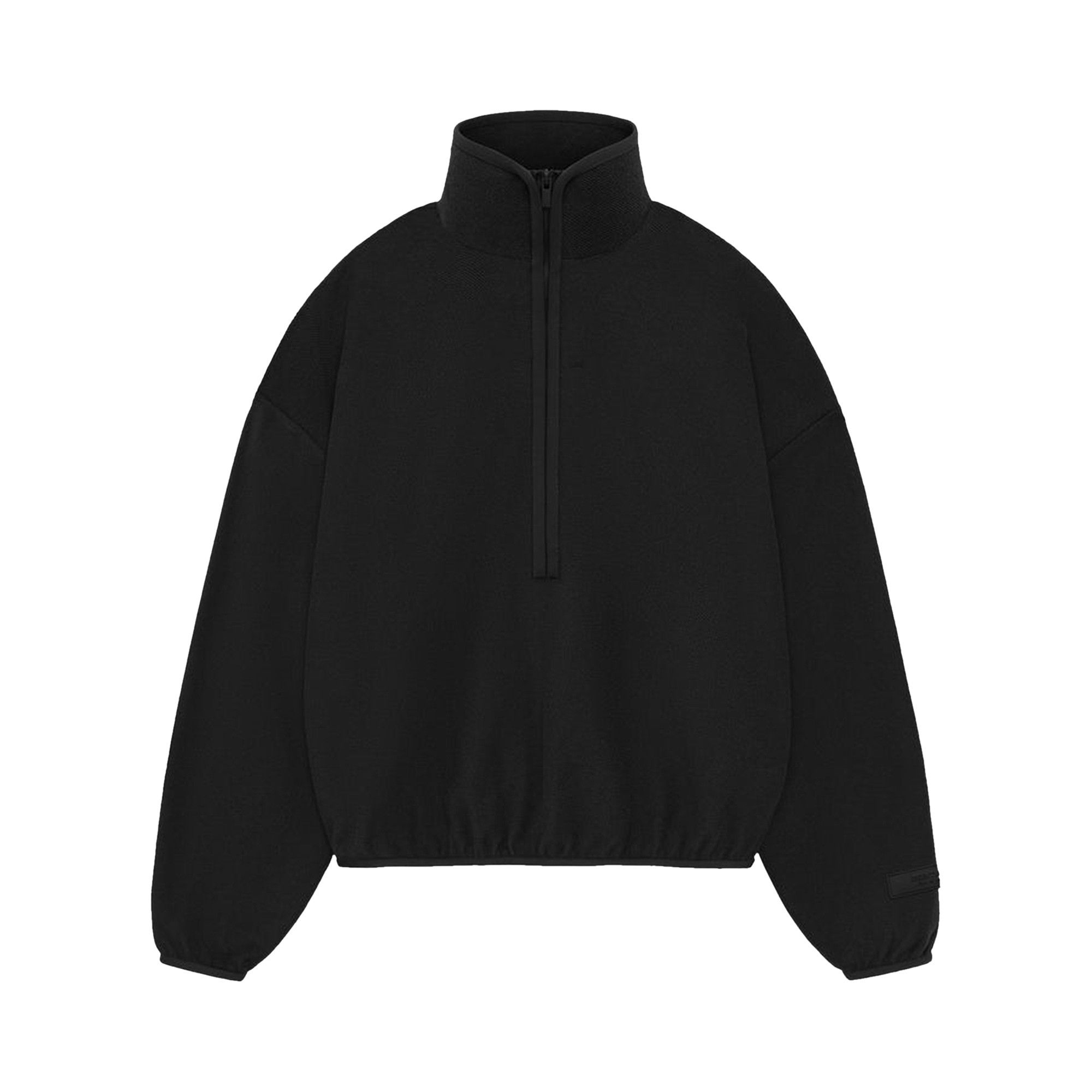 Buy Fear of God Essentials Half Zip Mockneck 'Jet Black