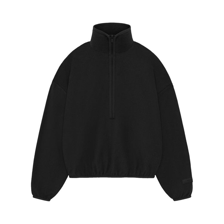 Buy Fear of God Essentials Half Zip Mockneck 'Jet Black' - 192SP245394FW | GOAT
