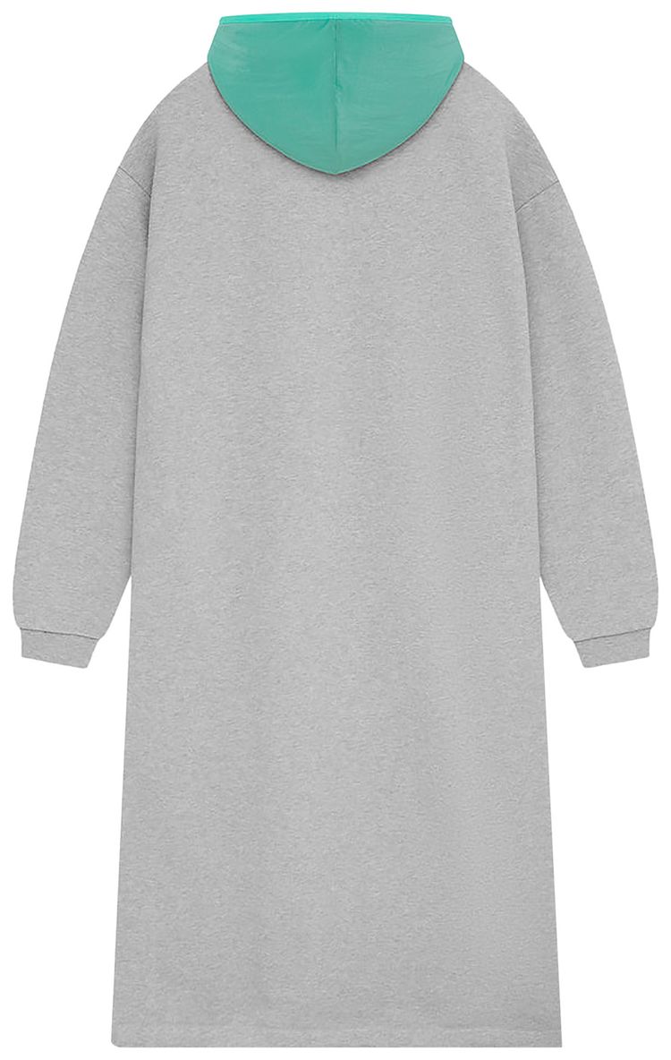 Fear of God Essentials Nylon Fleece Hooded Dress Light Heather GreyMint Leaf