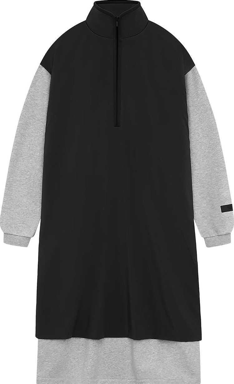Fear of God Essentials Nylon Fleece Mockneck Sweater Dress 'Light Heather Grey/Jet Black'