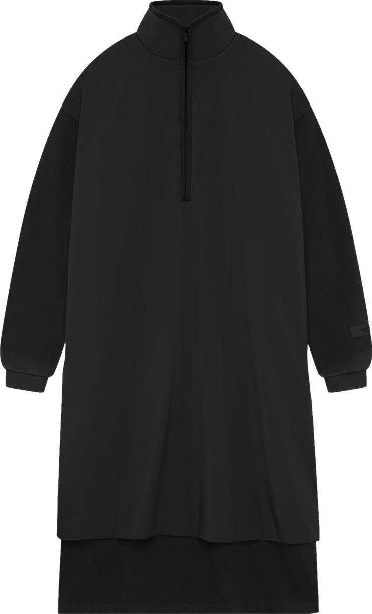 Fear of God Essentials Nylon Fleece Mockneck Sweater Dress 'Jet Black/Jet Black'