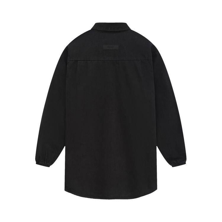 Buy Fear of God Essentials Button Down Shirt 'Overdye Black Denim ...