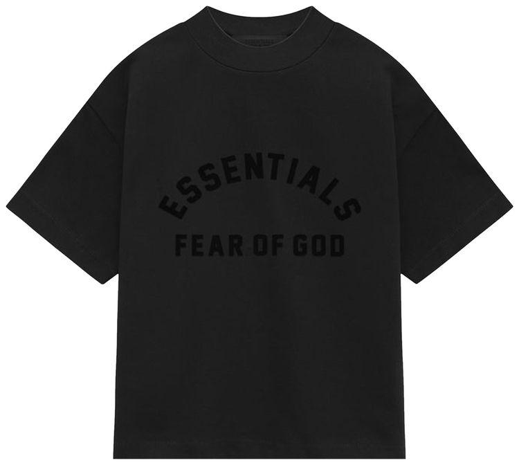 Buy Fear of God Essentials Kids Heavy Jersey Crewneck T-Shirt 'Jet