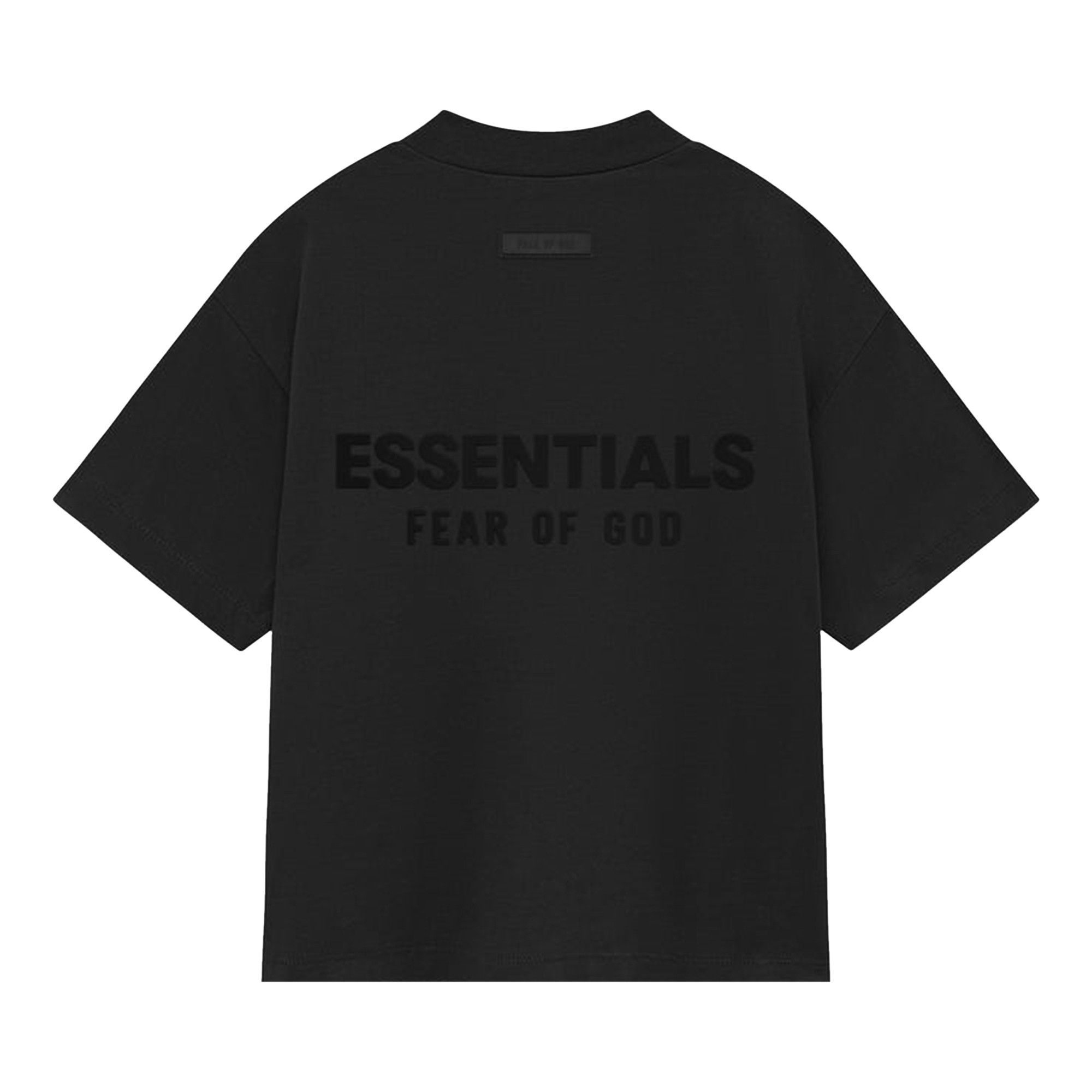 Buy Fear of God Essentials Kids V Neck T-Shirt 'Jet Black
