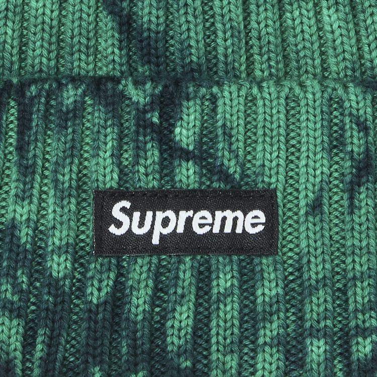 Supreme Overdyed Beanie Splatter Green