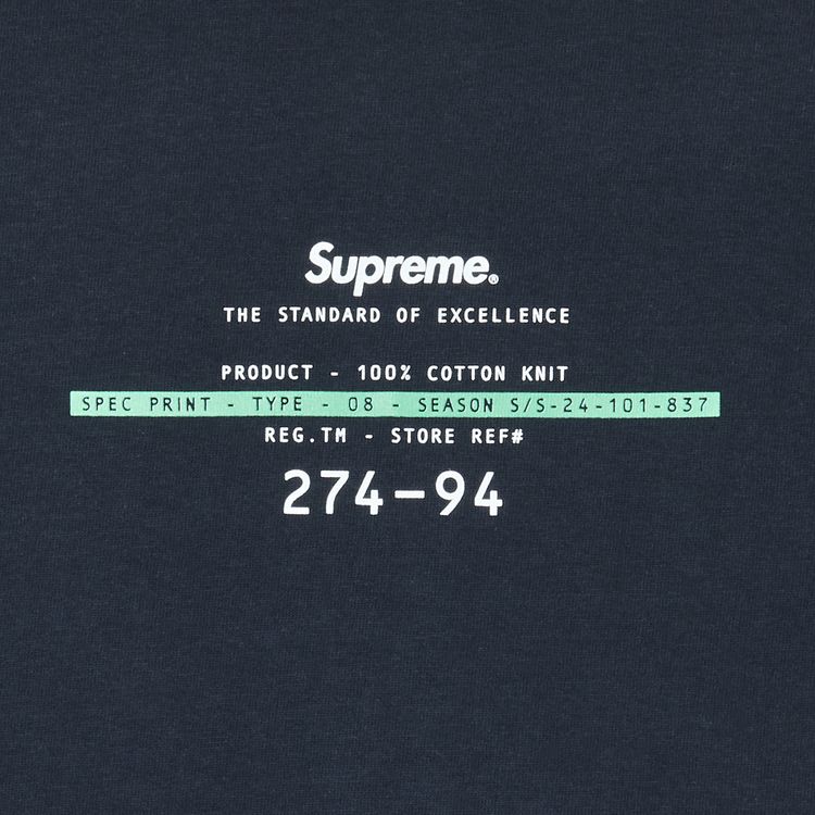 Supreme Standard Tee Navy