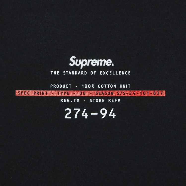 Supreme Standard Tee Black