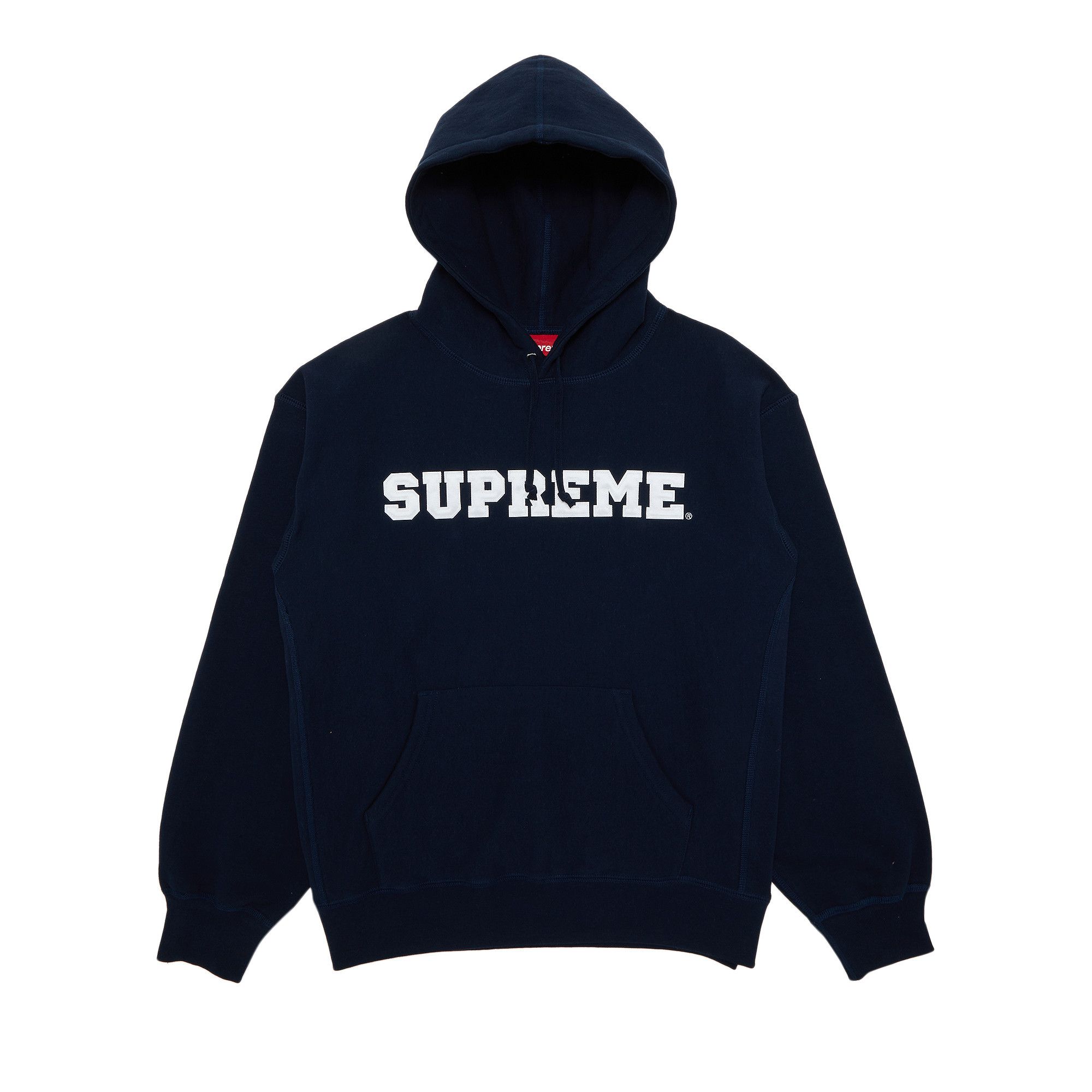 Size xl Supreme Collegiate Hooded Sweatshirt Navy