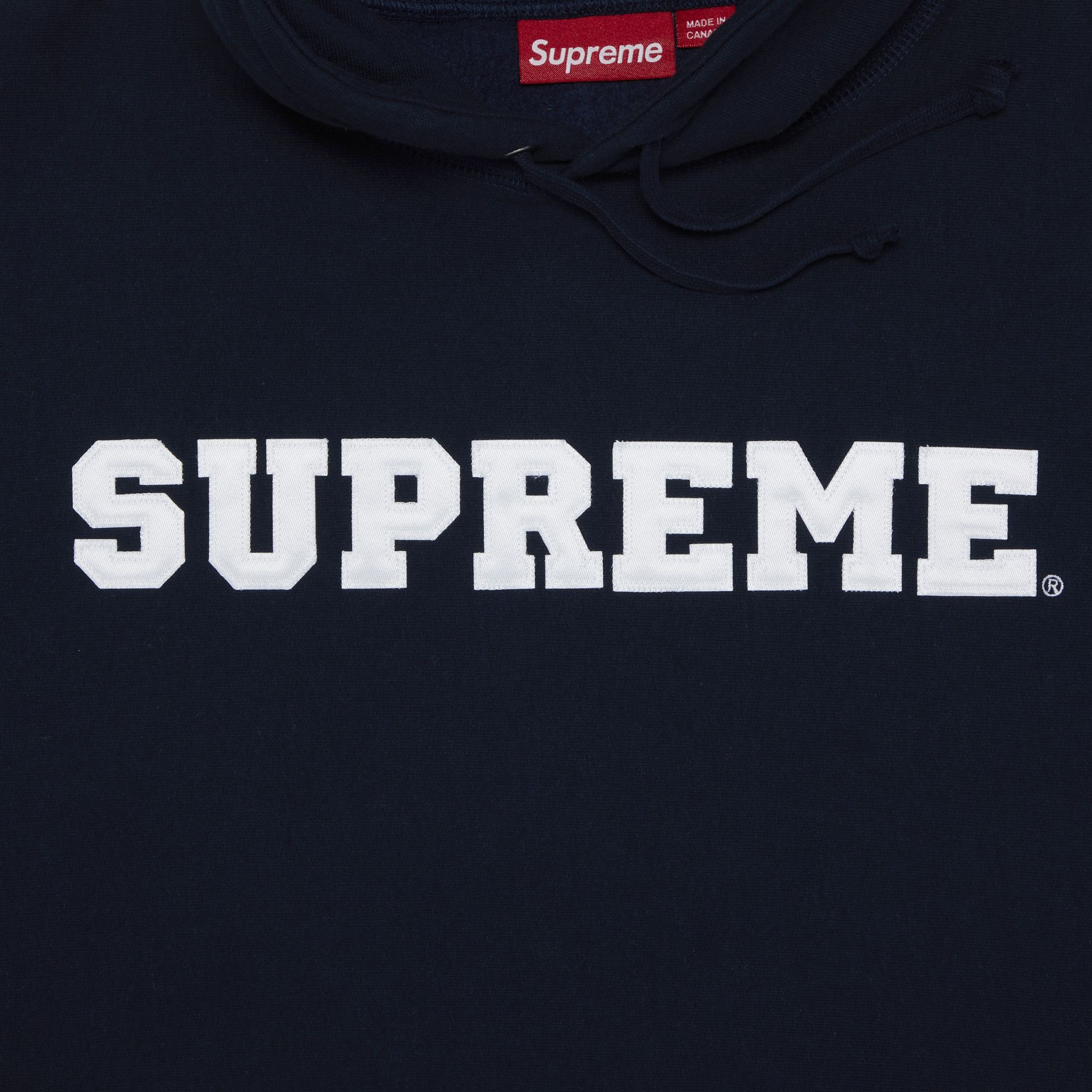 Buy Supreme Collegiate Hooded Sweatshirt 'Navy' - SS24SW19 Buy Supreme Collegiate Hooded Sweatshirt 'Navy' - SS24SW19
