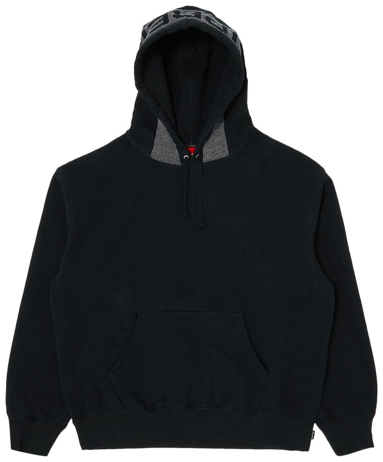 Supreme Jacquard Stripe Hooded Sweatshirt Black