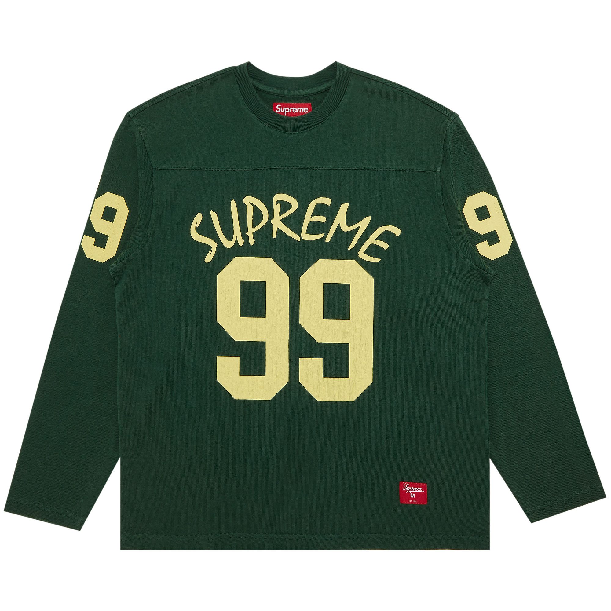 Buy Supreme 99 Long Sleeve Football Top Green SS24KN53 GREEN GOAT