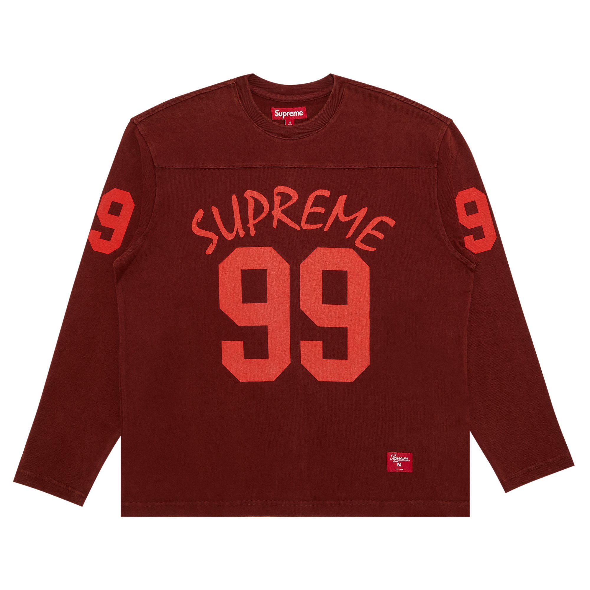 Buy Supreme 99 Long-Sleeve Football Top 'Maroon' - SS24KN53 MAROON ...