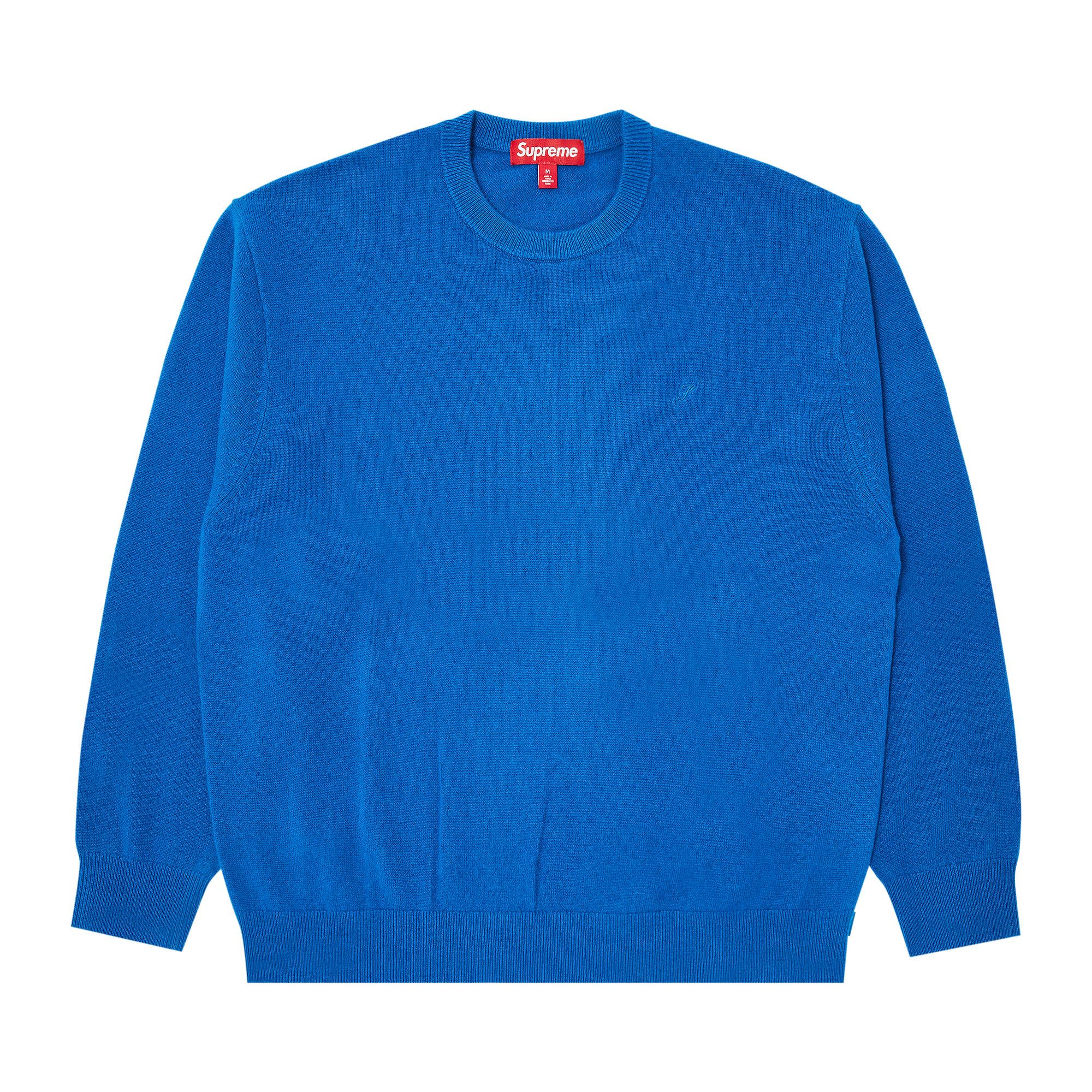 トップス Supreme Cashmere Sweater blue S Buy Supreme Cashmere Sweater 'Blue' - SS24SK26 BLUE | GOAT