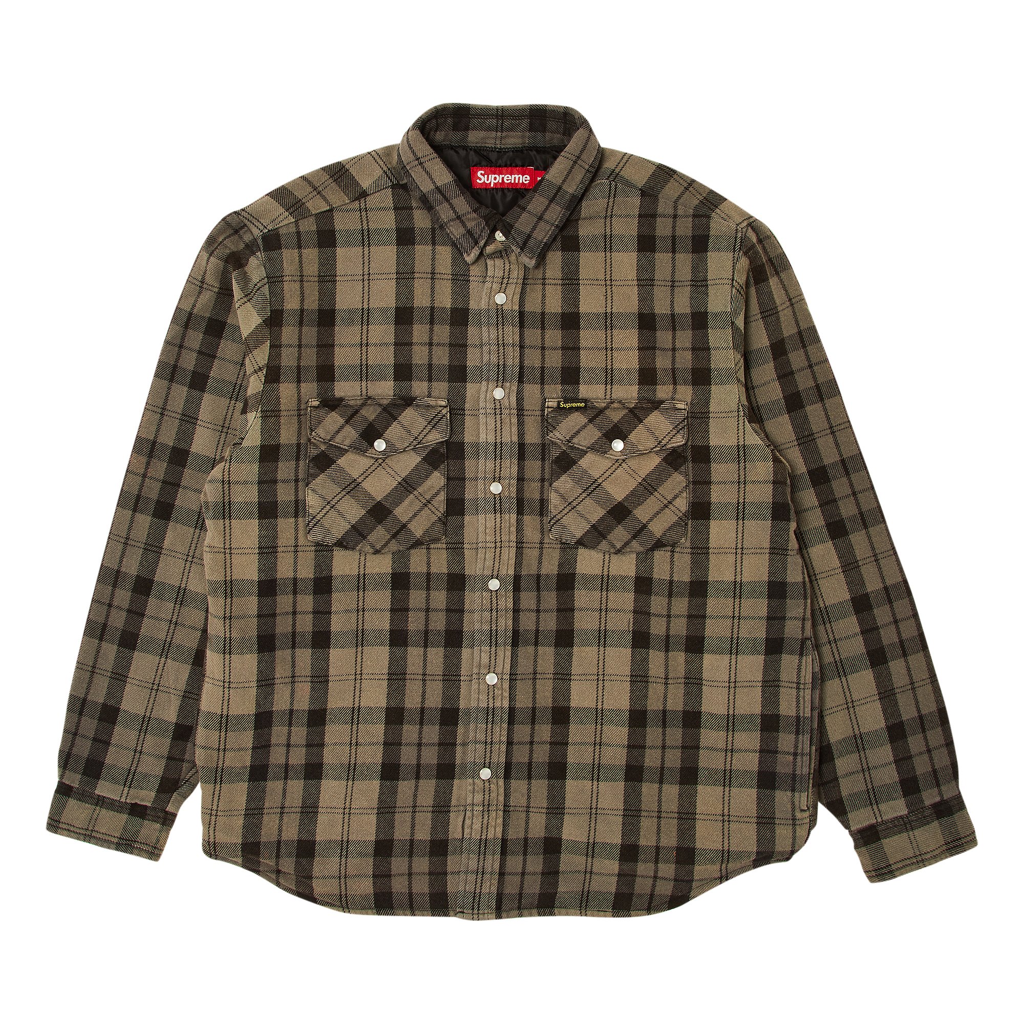 Buy Supreme Quilted Flannel Snap Shirt 'Black' - SS24S10 BLACK | GOAT