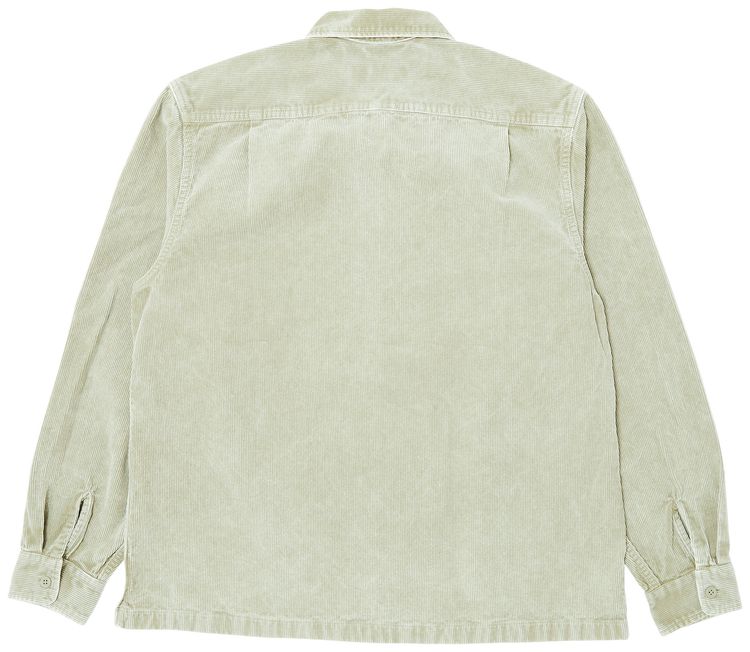 Supreme Washed Corduroy Zip Up Shirt Tan