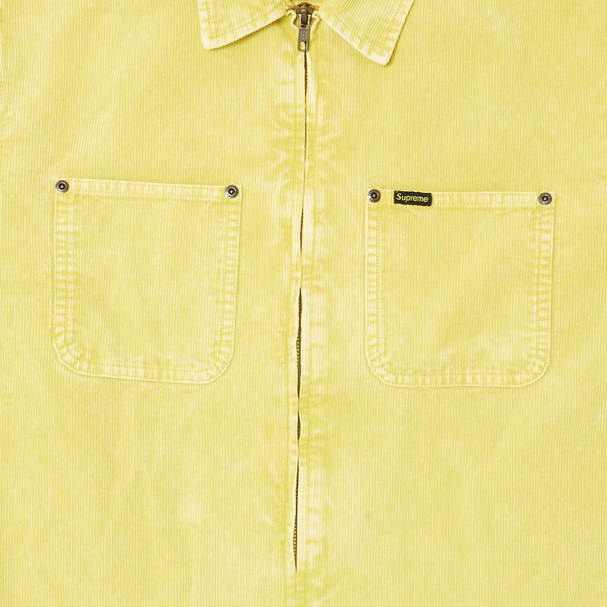 Buy Supreme Washed Corduroy Zip Up Shirt 'Yellow' - SS24S27 YELLOW