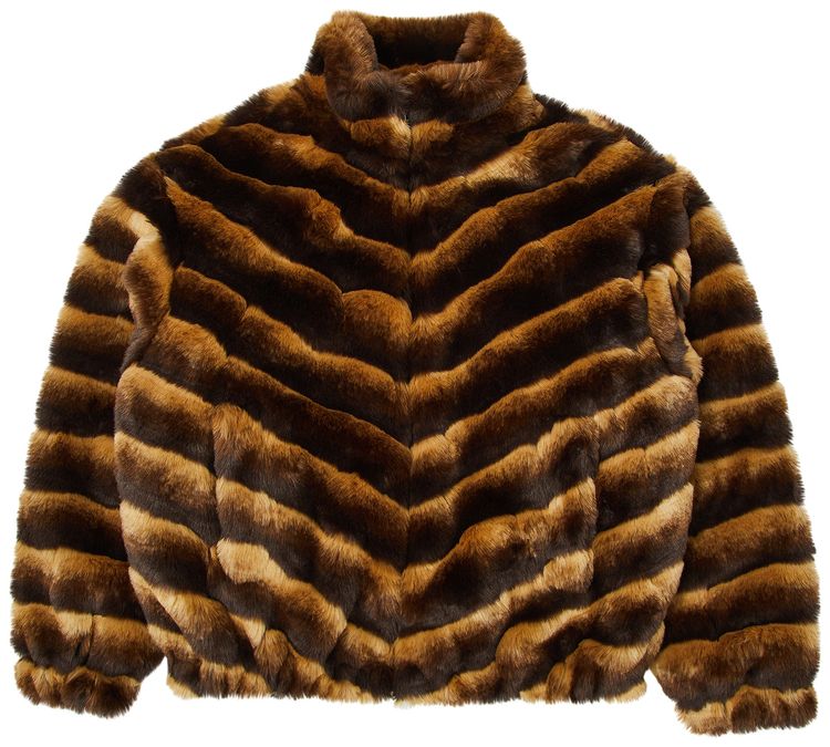 Supreme Faux Fur Jacket Brown