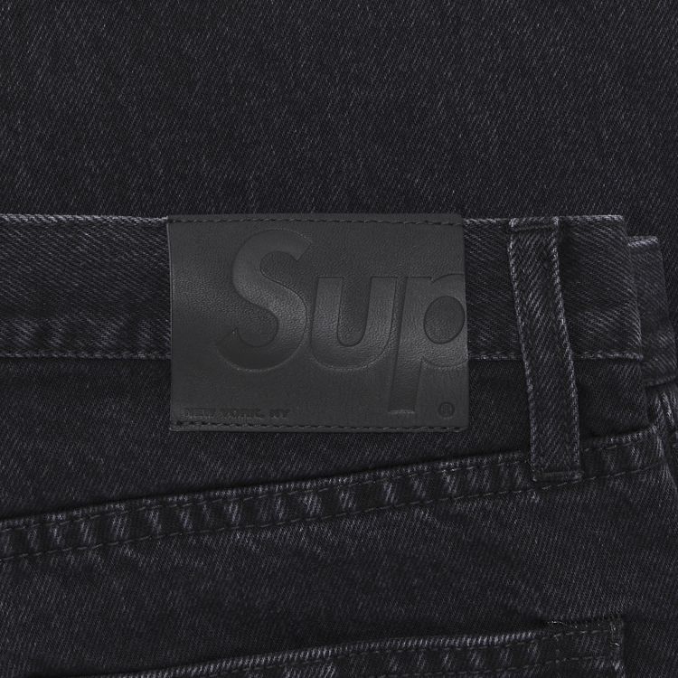 Supreme Stone Washed Slim Jean Washed Black