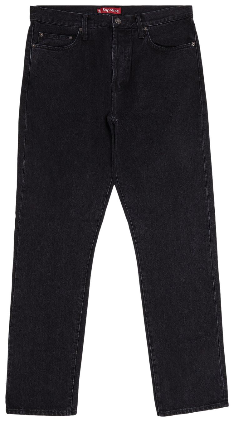 Supreme Stone Washed Slim Jean Washed Black