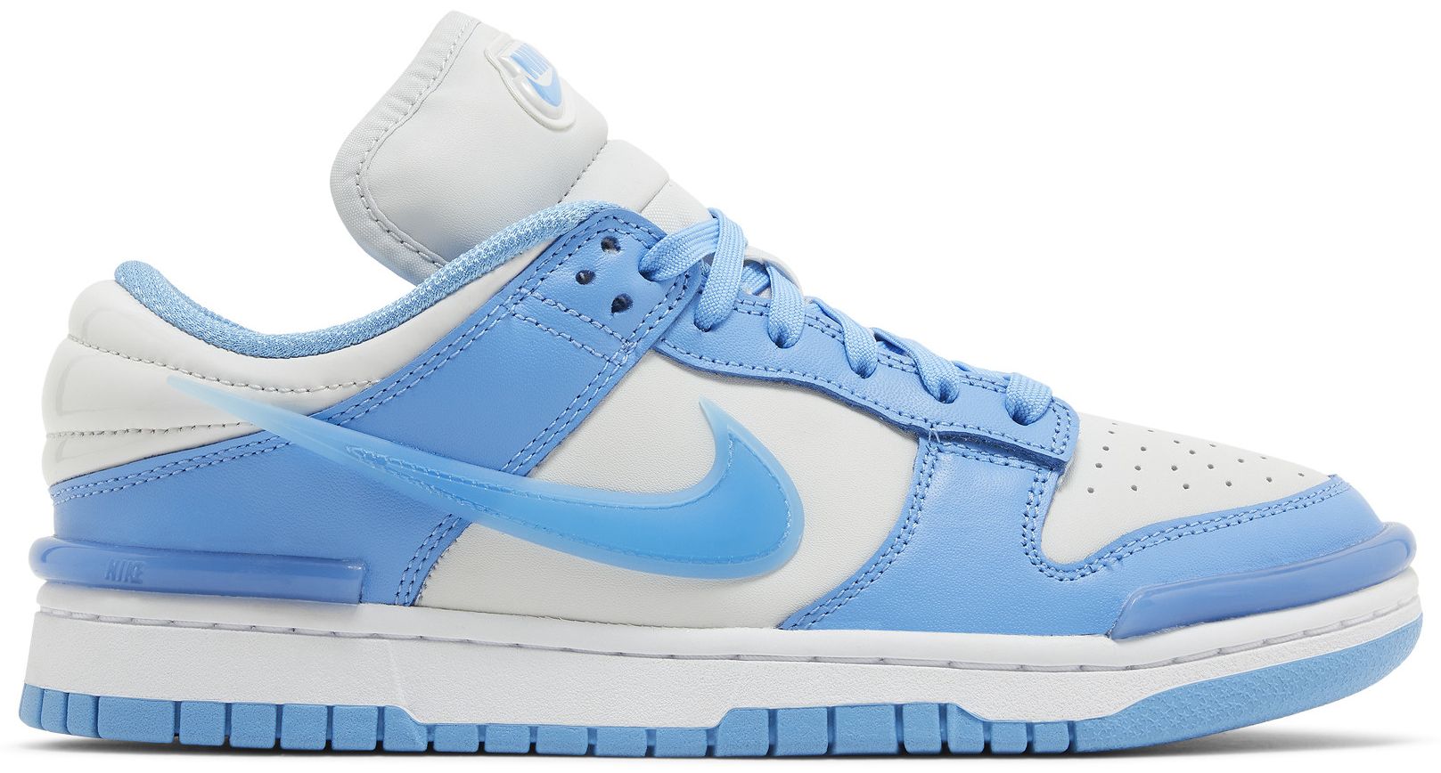 dunk low white university blue