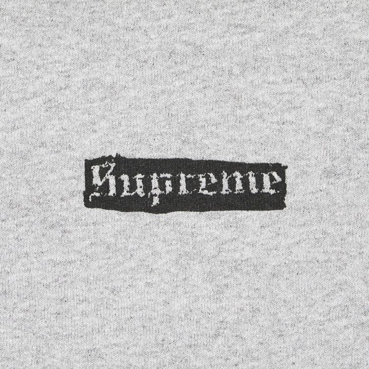 Supreme Spread Zip Up Hooded Sweatshirt Heather Grey