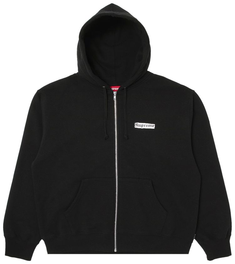 Supreme Spread Zip Up Hooded Sweatshirt Black