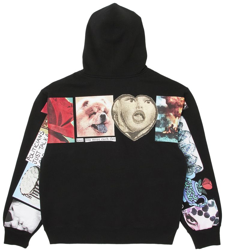 Supreme Spread Zip Up Hooded Sweatshirt Black