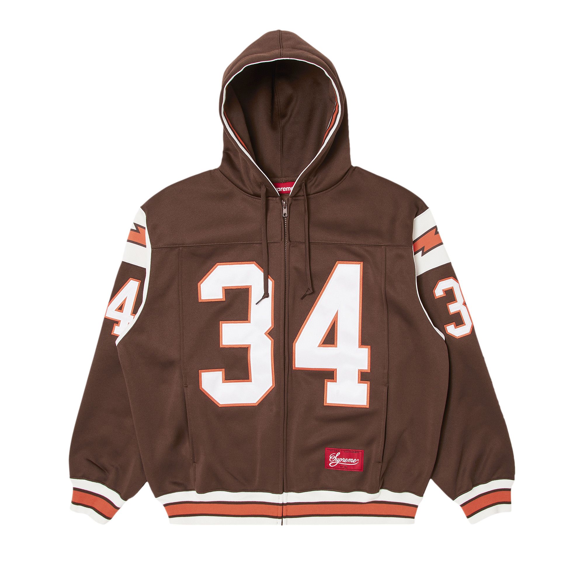 Supreme Football Zip Up Hooded Sweatshirt (SS24) - $178