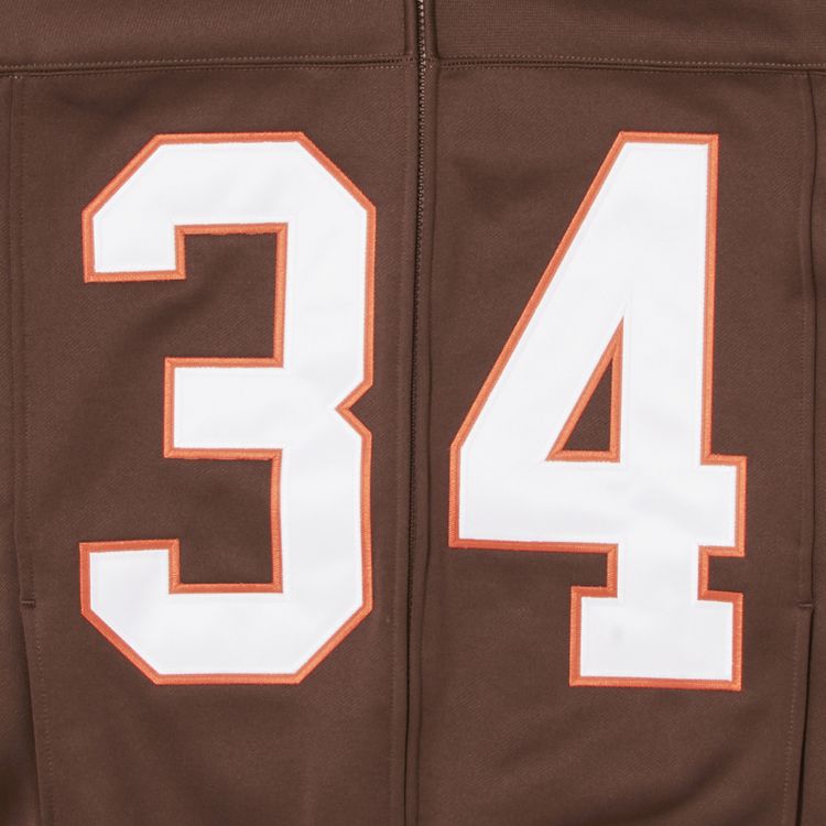 Supreme Football Zip Up Hooded Sweatshirt Brown