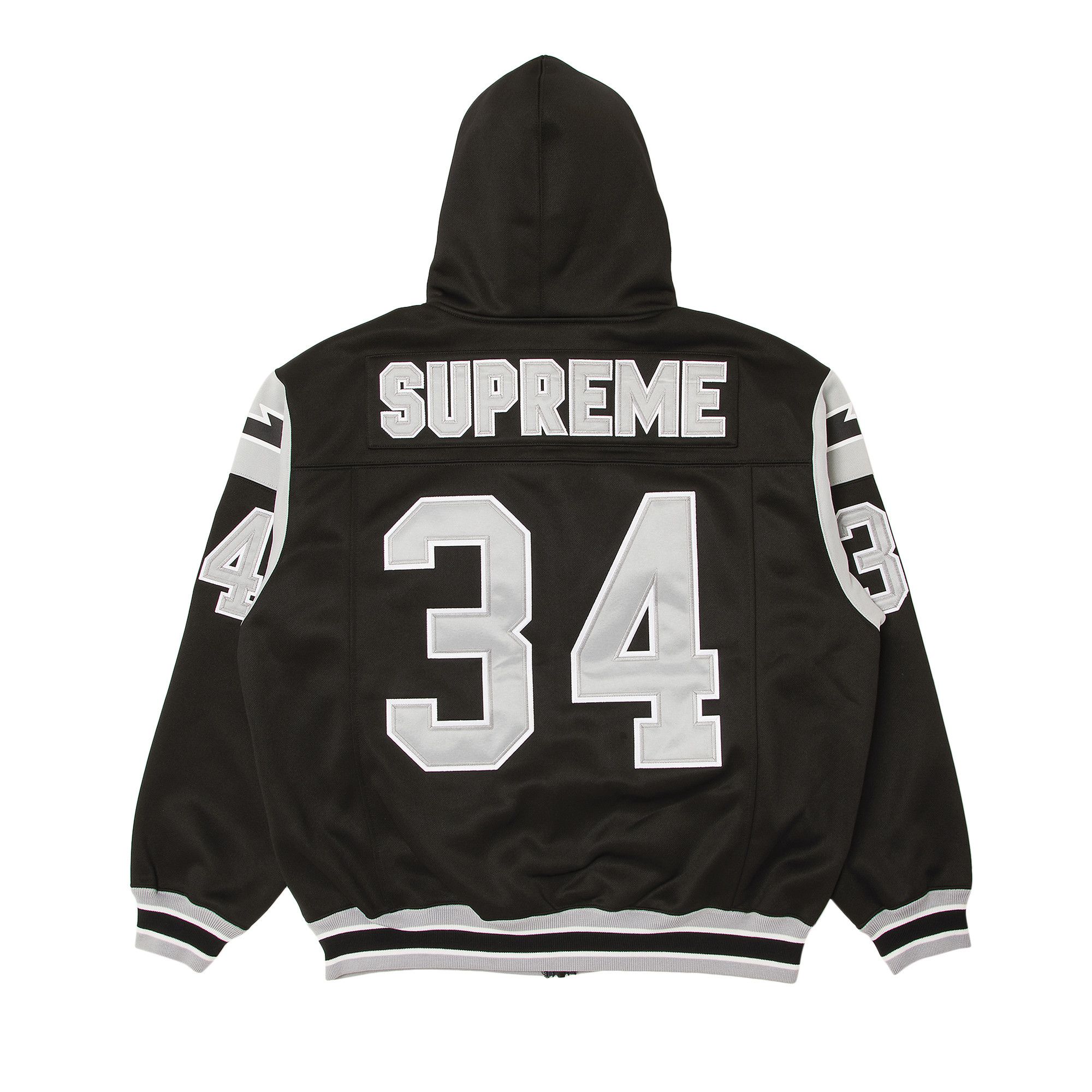 【数量限定】 Buy Supreme 'Black Sweatshirt Hooded Up Zip Football ウォームアップウェア