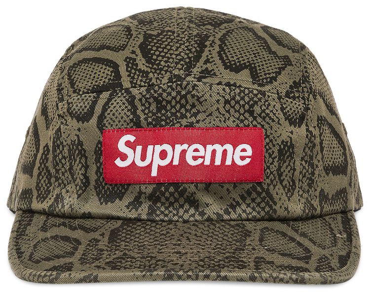 Supreme Washed Chino Twill Camp Cap Snake