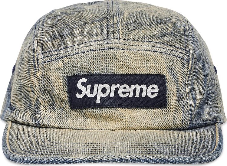 Supreme Washed Chino Twill Camp Cap 'Dirty Indigo'