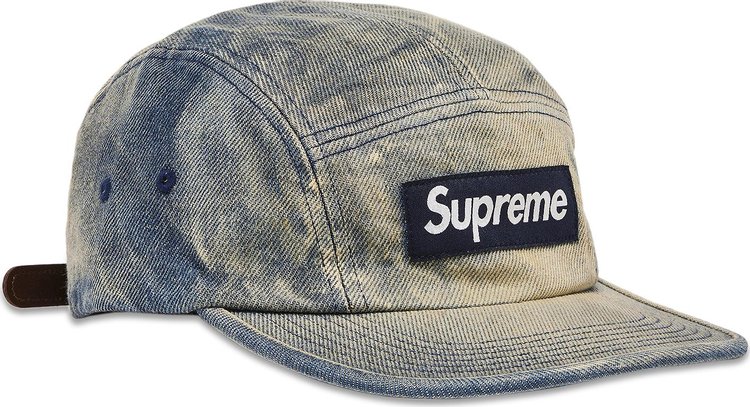 Supreme Washed Chino Twill Camp Cap Dirty Indigo