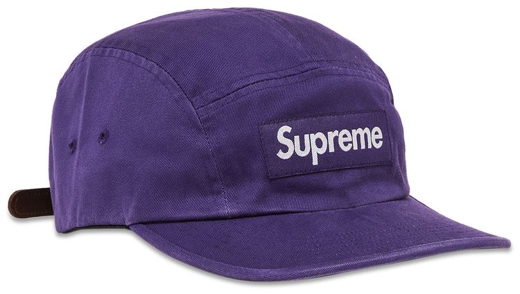 Supreme Washed Chino Twill Camp Cap Purple