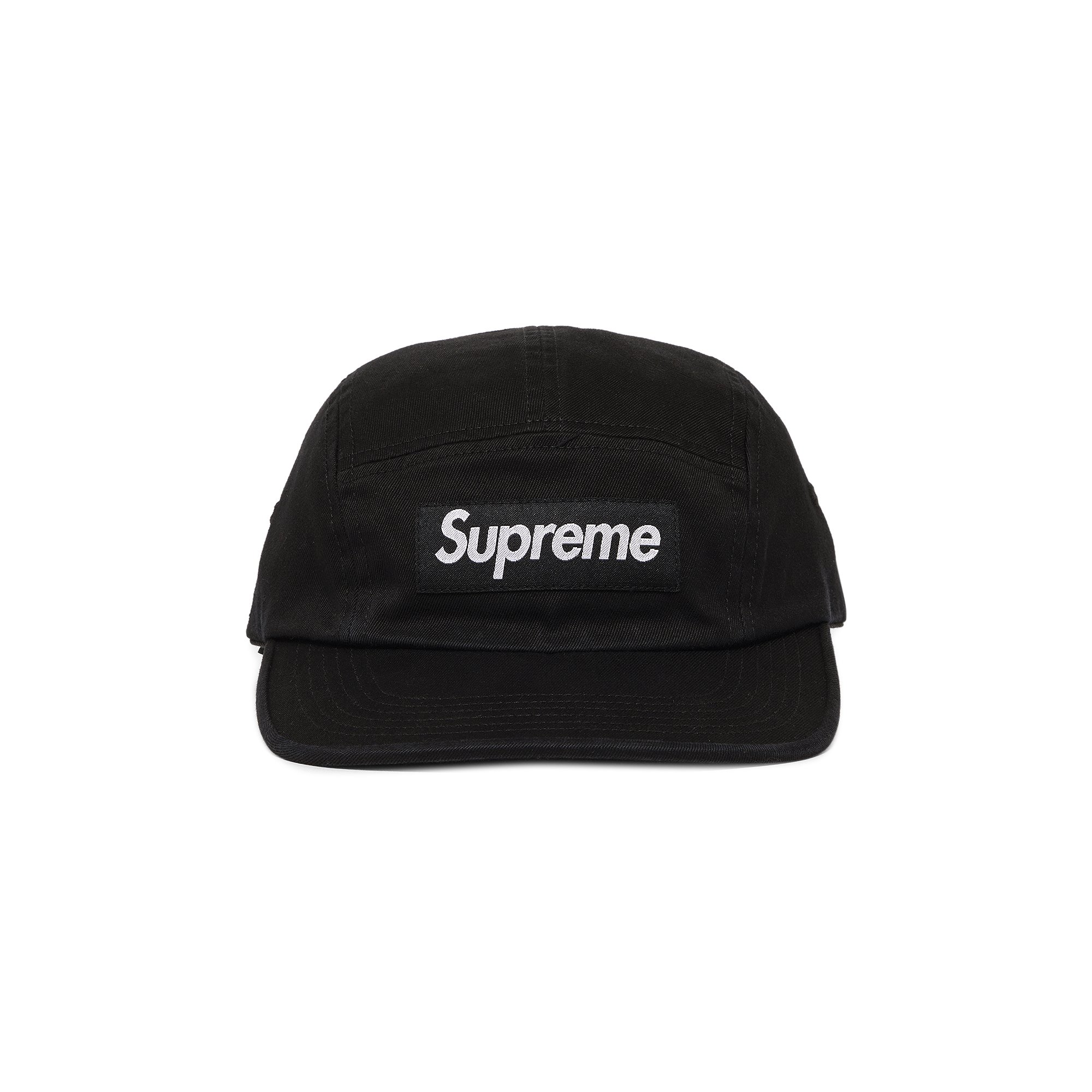 Buy Supreme Washed Chino Twill Camp Cap 'Black' - SS24H31