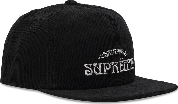 Supreme Champagne Corduroy 5 Panel Black