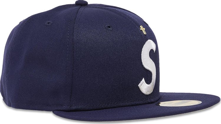 Supreme Gold Cross S Logo New Era Light Navy