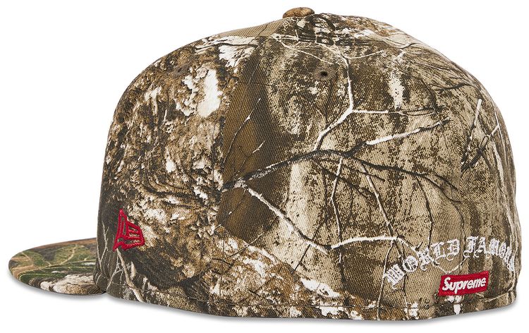 Supreme Gold Cross S Logo New Era RealTree Camo