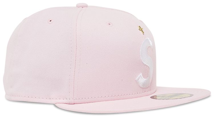 Supreme Gold Cross S Logo New Era Pink