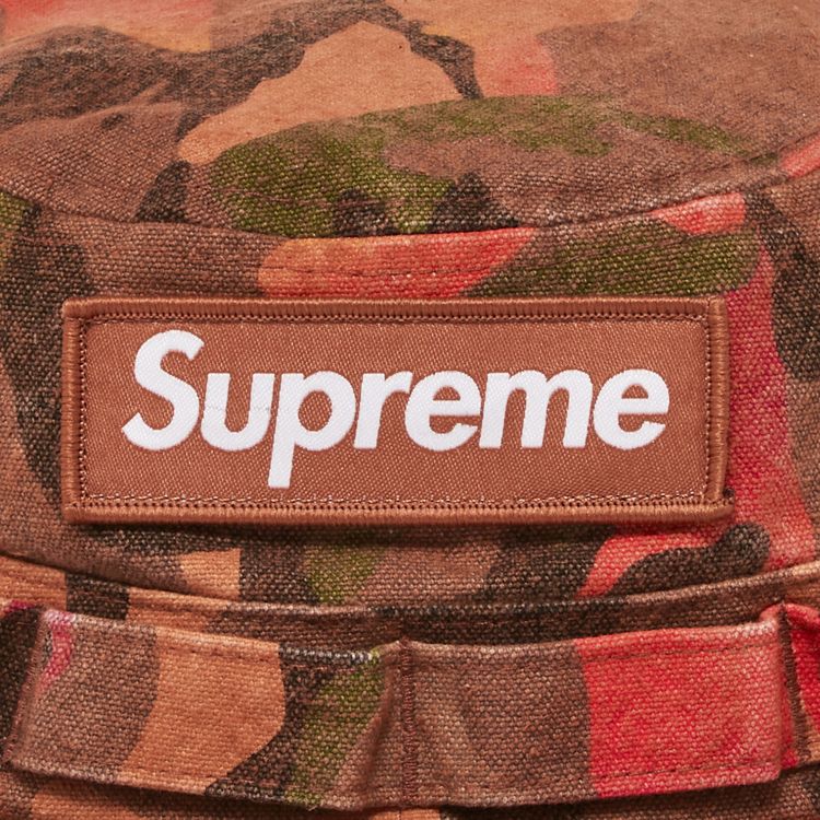 Supreme Washed Canvas Boonie Orange Camo