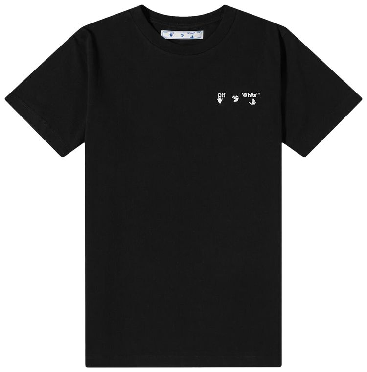 Off White New Logo Slim Tee Black