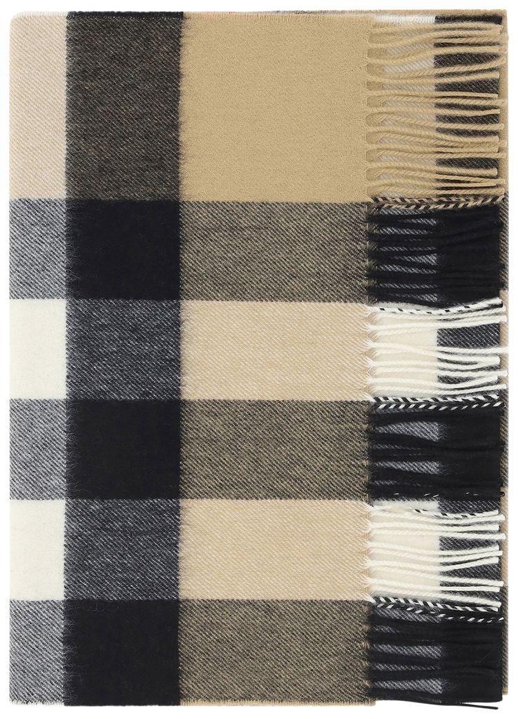 Burberry Vintage Check Cashmere Scarf Archive Beige